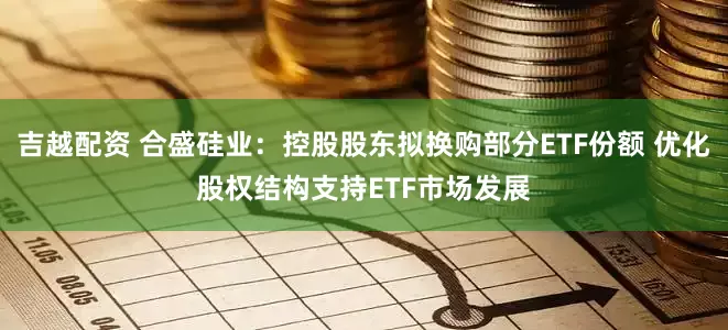 吉越配资 合盛硅业：控股股东拟换购部分ETF份额 优化股权结构支持ETF市场发展